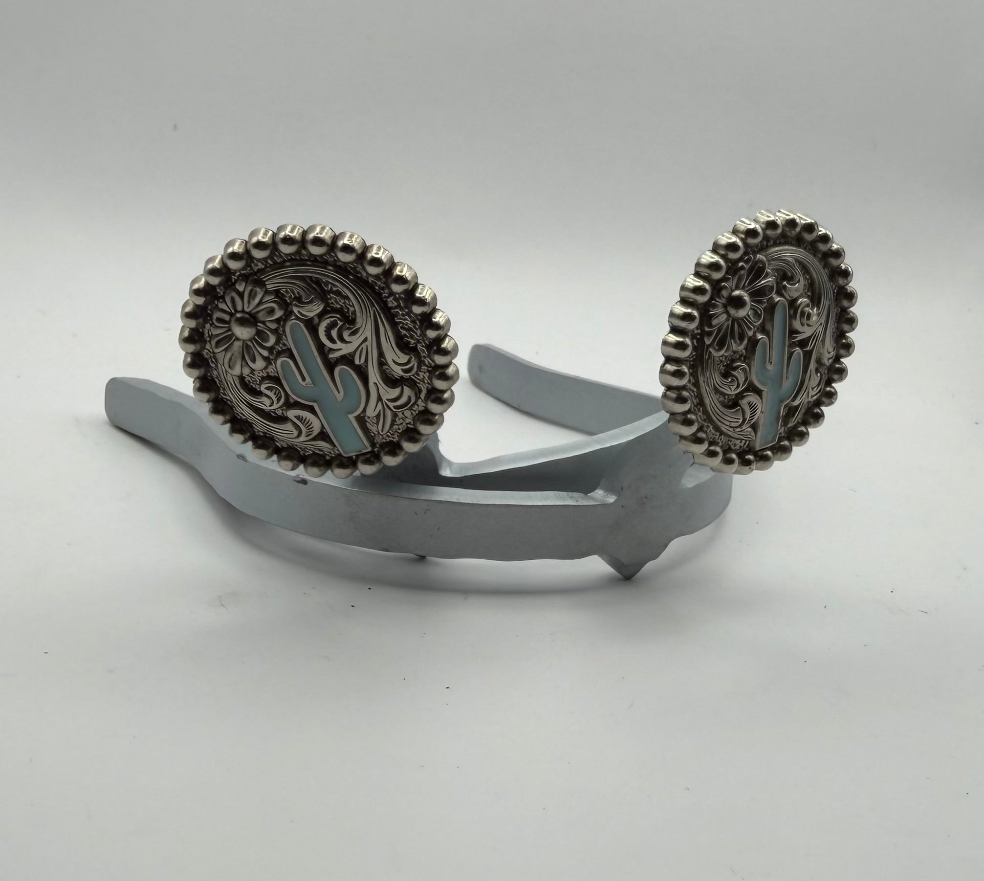 Sky blue cactus Cowgirl Cuff