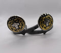 Two tone engraved cross Cowgirl Cuff