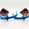 Handcrafted Albuquerque Arrow Cowgirl Cuff featuring turquoise accents, copper western engraving, and Southwestern geometric detailing on a western boot accessory.