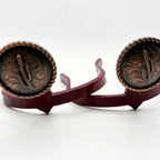 Copper Cactus Cowgirl Cuff with round concho design, rope border, and raised cactus detail on a handcrafted western boot accessory for cowboy boots.