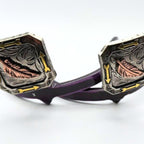 Western Feather with Arrows Cowgirl Cuff showcasing copper feather details, arrow-inspired accents, and handcrafted mixed-metal styling for cowboy boots.